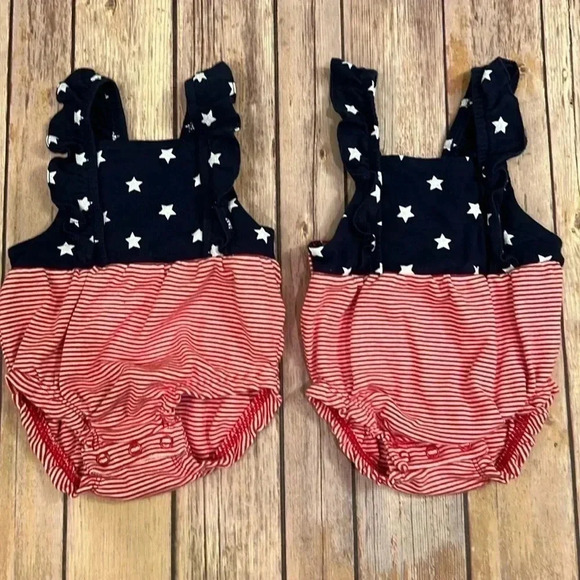 Carter's Other - TWIN GIRL BUNDLE 💕 Carters Newborn red white and blue romper